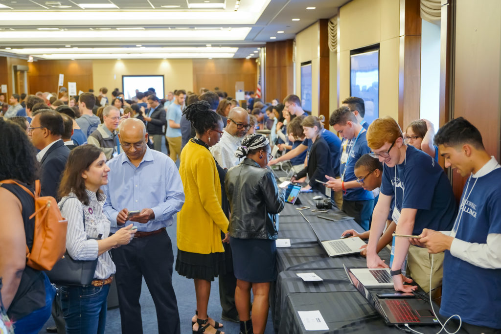 Students, Parents, and Members of Congress during the Congressional App Challenge Winners' Demo