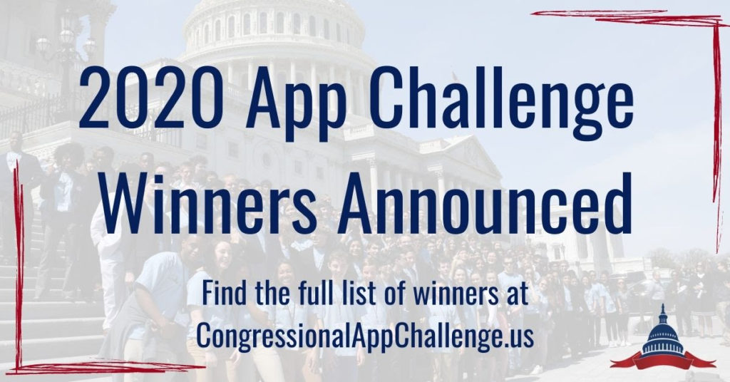 Congress Announces 2020 Congressional App Challenge Winners