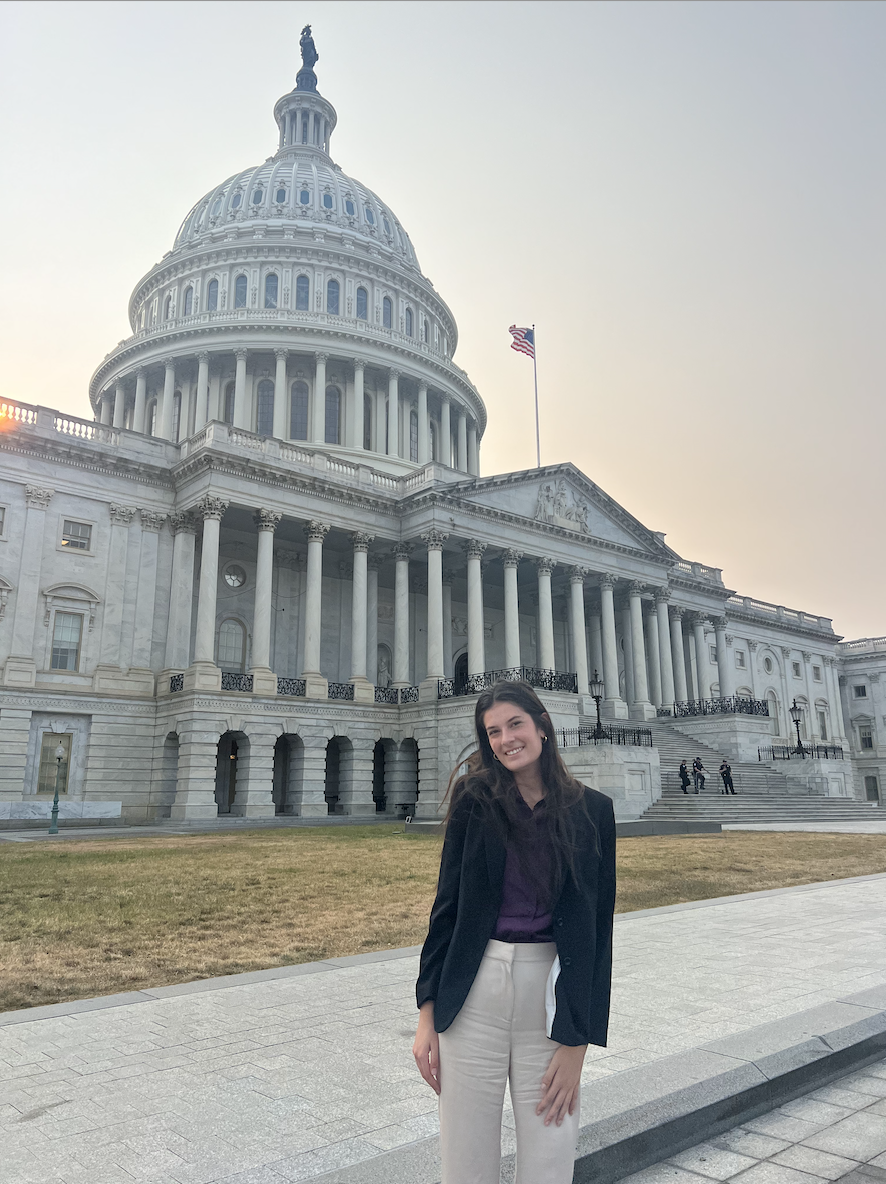 Brynn visits the Capitol after a panel with the House AI Caucus